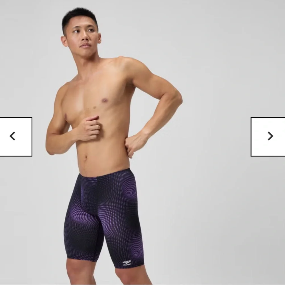 NWT SPEEDO Men's Flow Jammer in Black/Purple